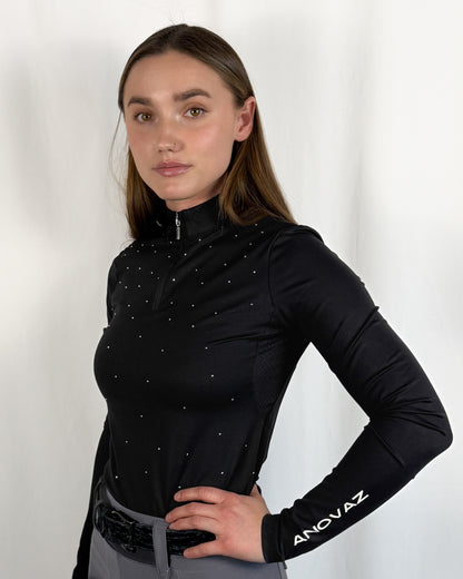 "Constellation" Riding Top - Black