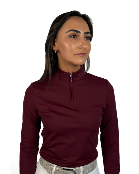 "Andromeda" Riding Top - Ruby