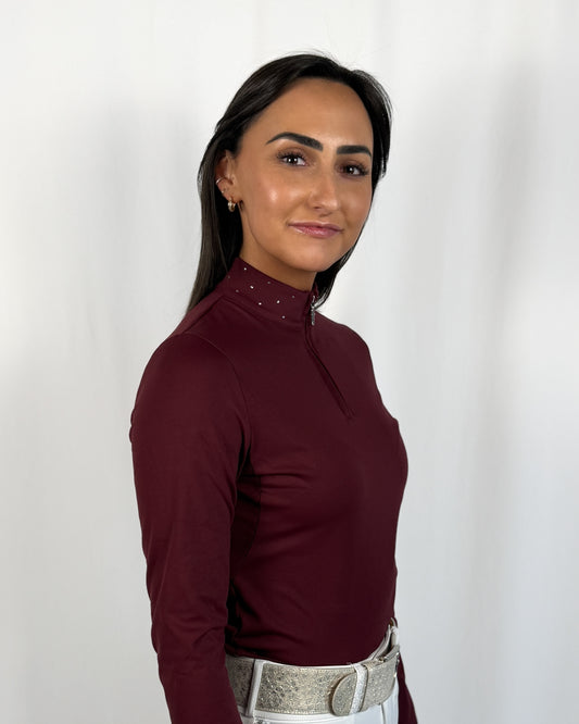 "Andromeda" Riding Top - Ruby